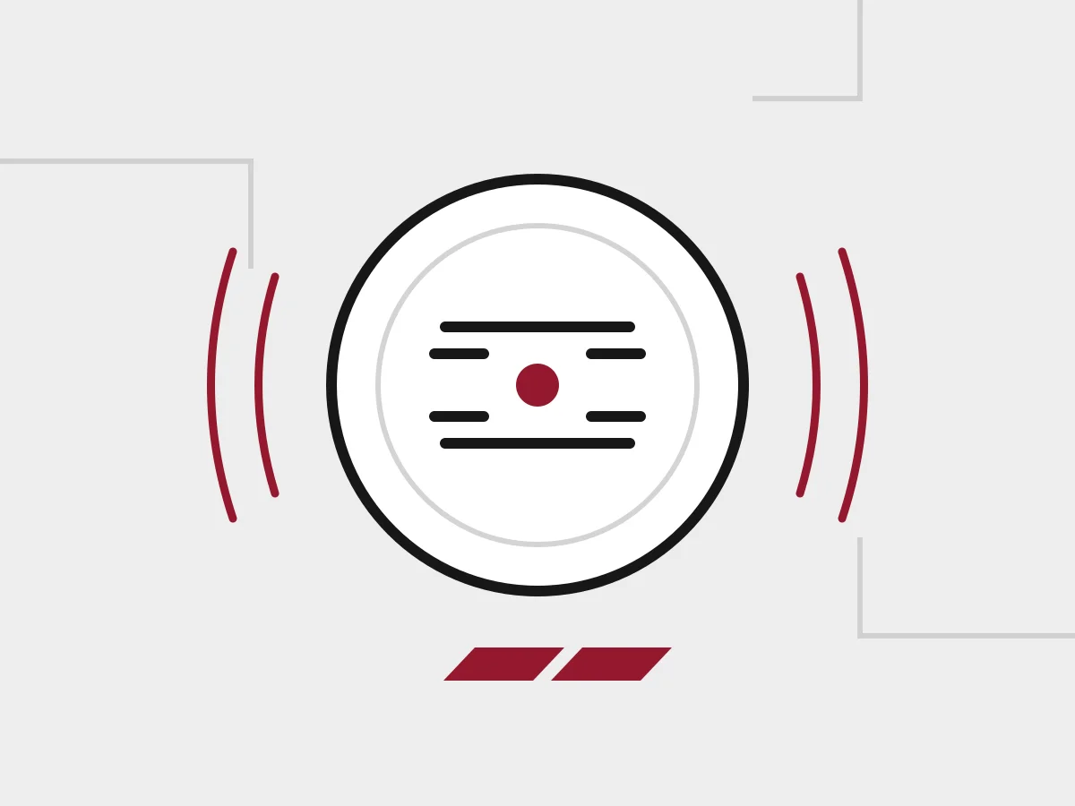 Illustration of a home fire alarm